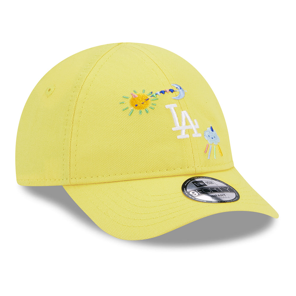Casquette Bébé 9FORTY MLB Starry L.A. Dodgers jaune clair NEW ERA