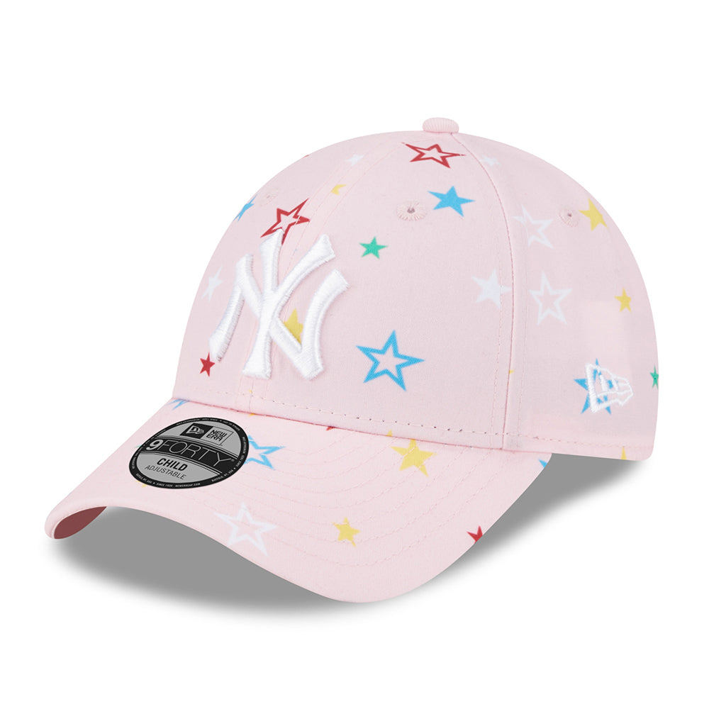 Casquette Enfant 9FORTY MLB Star AOP New York Yankees rose-blanc NEW ERA