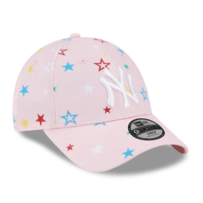 Casquette Enfant 9FORTY MLB Star AOP New York Yankees rose-blanc NEW ERA