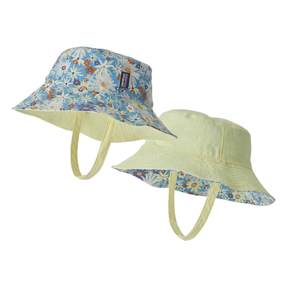 Chapeau Bob Bébé Réversible Été Primavera jaune-bleu PATAGONIA