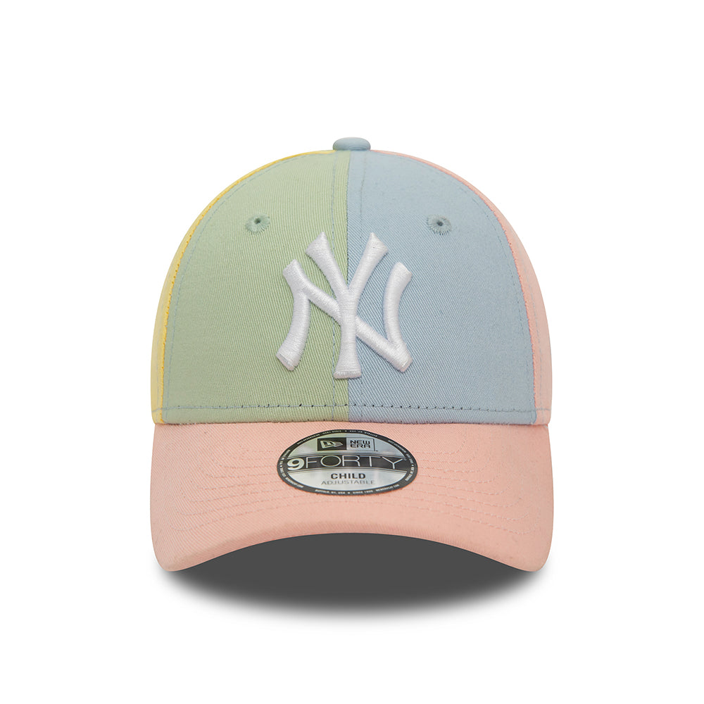 Casquette Enfant 9FORTY MLB Block New York Yankees rose-bleu clair-vert clair NEW ERA