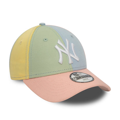 Casquette Enfant 9FORTY MLB Block New York Yankees rose-bleu clair-vert clair NEW ERA