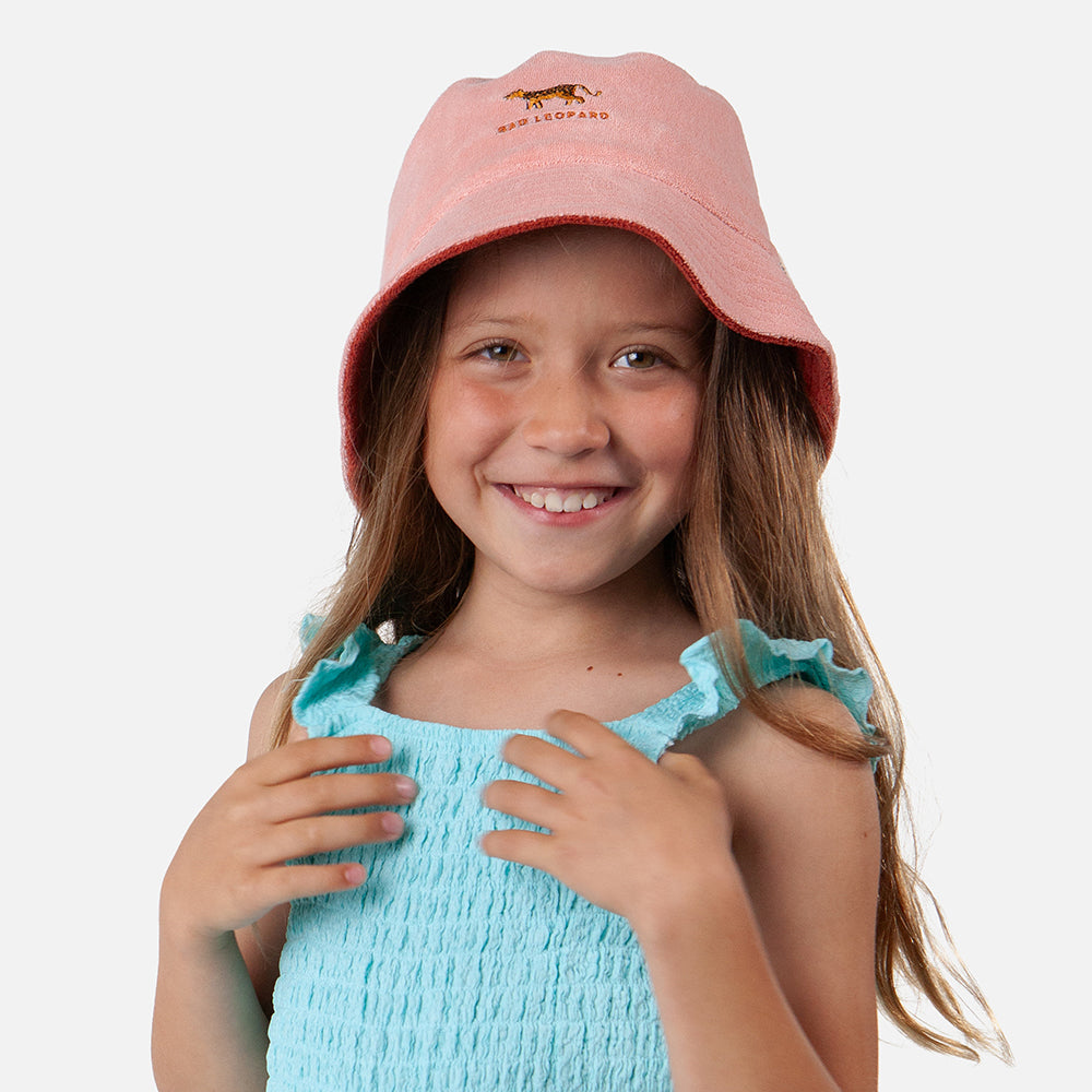 Chapeau Bob Enfant en Tissu Éponge Tolom rose BARTS