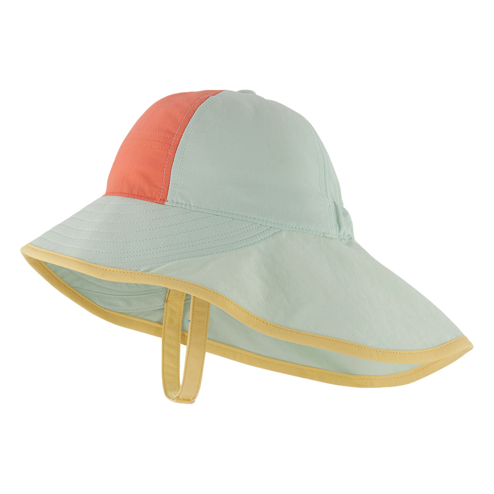 Chapeau Été Bébé Block-the-Sun menthe-argile-jaune PATAGONIA