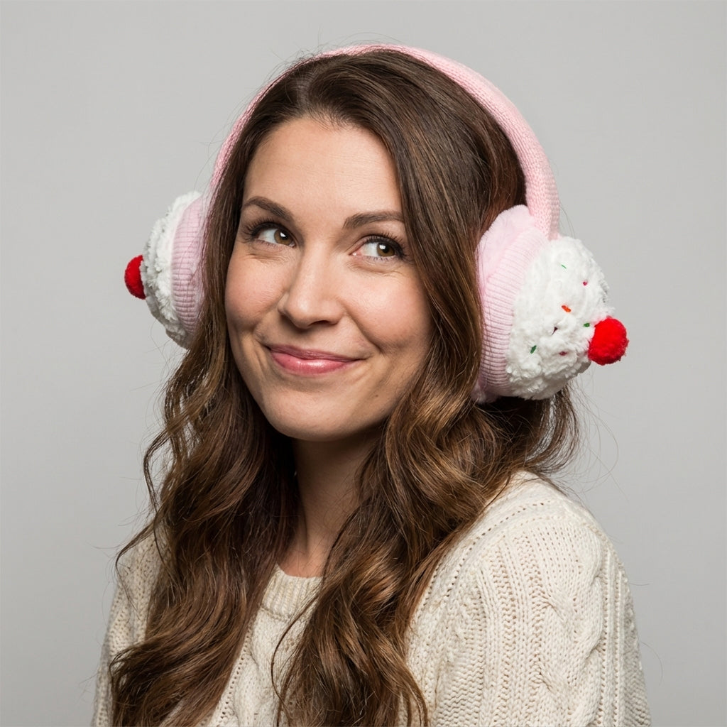 Cache-Oreilles Cupcake rose VILLAGE HATS