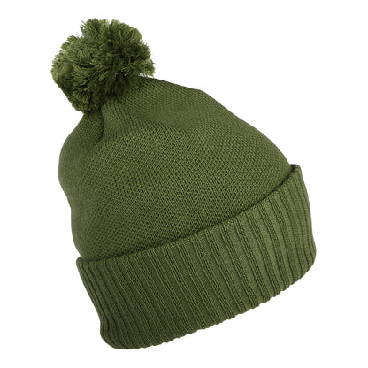 Bonnet à Pompon Line Logo Ridge Patch Powder Town olive PATAGONIA