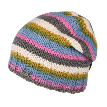 Bonnet Boutonné à Rayures bleu clair-rose-crème KUSAN