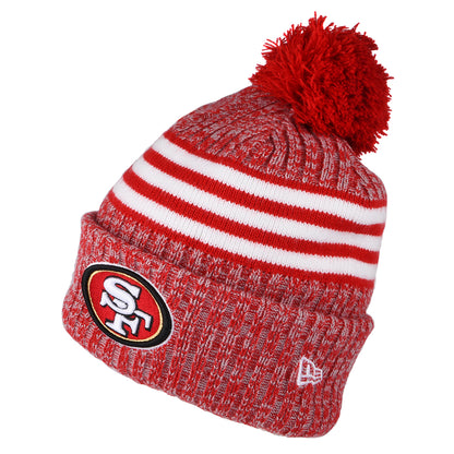 Bonnet à Pompon NFL Sideline Sport Knit San Francisco 49ers rouge-blanc NEW ERA
