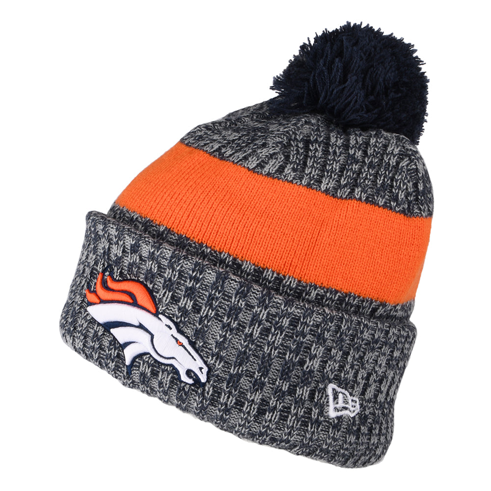 Bonnet à Pompon NFL Sideline Sport Knit Denver Broncos bleu marine-orange NEW ERA