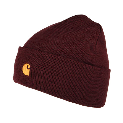 Bonnet à Revers Chase bordeaux CARHARTT WIP
