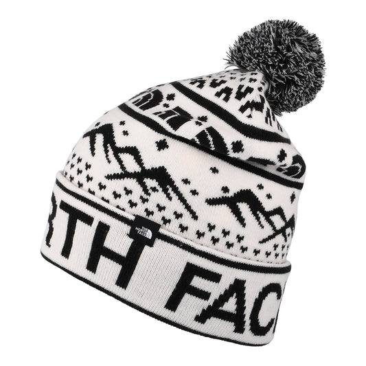 Bonnet à Pompon Ski Tuke blanc cassé-noir THE NORTH FACE