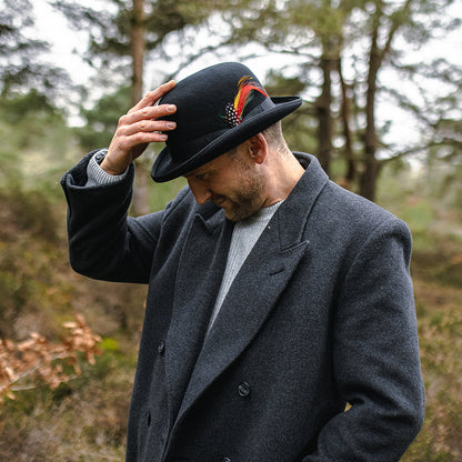 Chapeau Melon en Laine Feutrée noir JAXON & JAMES - VENTE EN GROS
