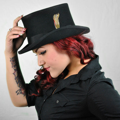 Chapeau Haut de Forme Mid-Crown noir JAXON & JAMES - VENTE EN GROS