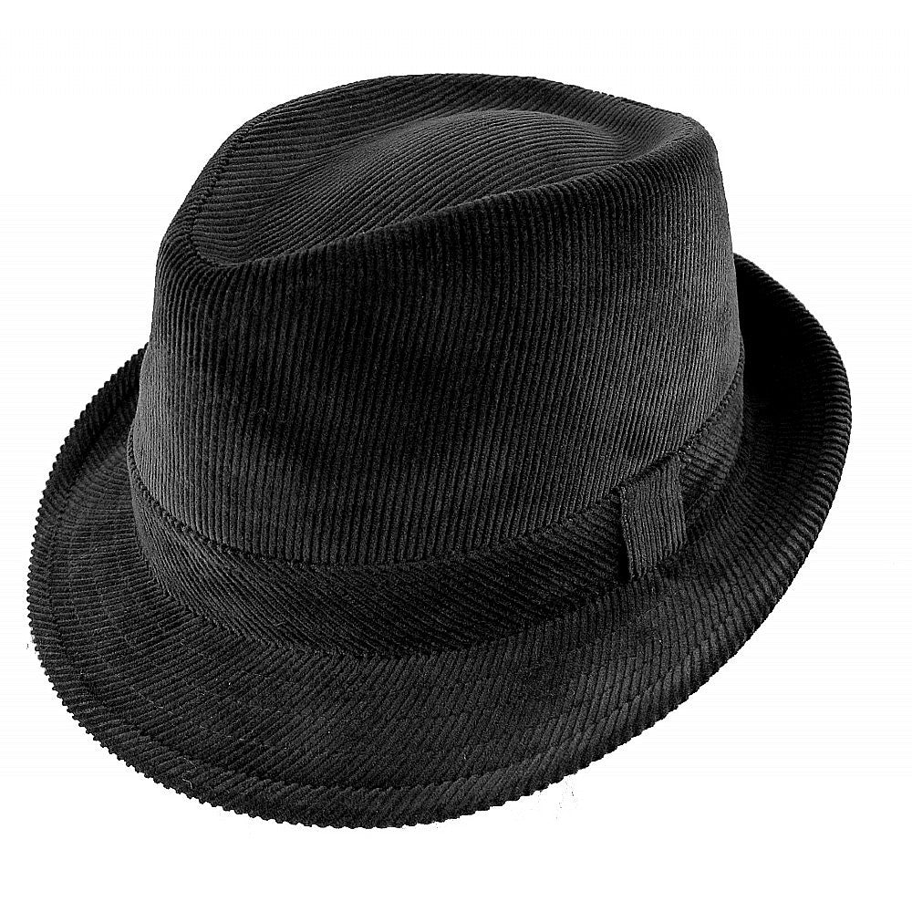Chapeau Trilby en Velours Côtelé noir JAXON & JAMES - VENTE EN GROS
