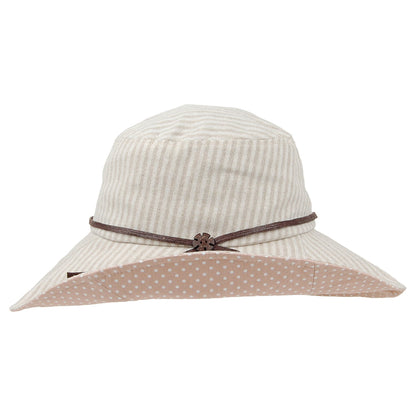Chapeau d'Eté Pliable Soleil beige SUR LA TETE - VENTE EN GROS