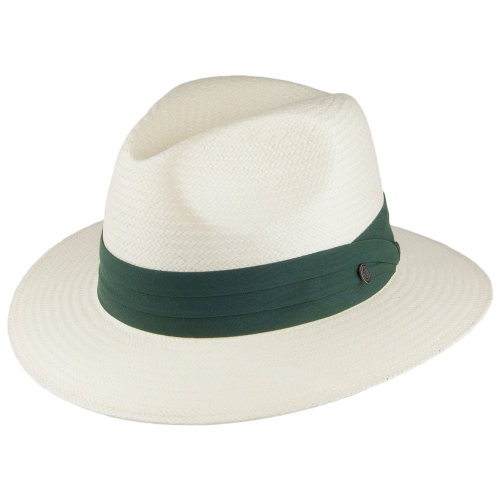 Chapeau Fedora Safari en Paille Toyo avec Bandeau olive JAXON & JAMES - VENTE EN GROS