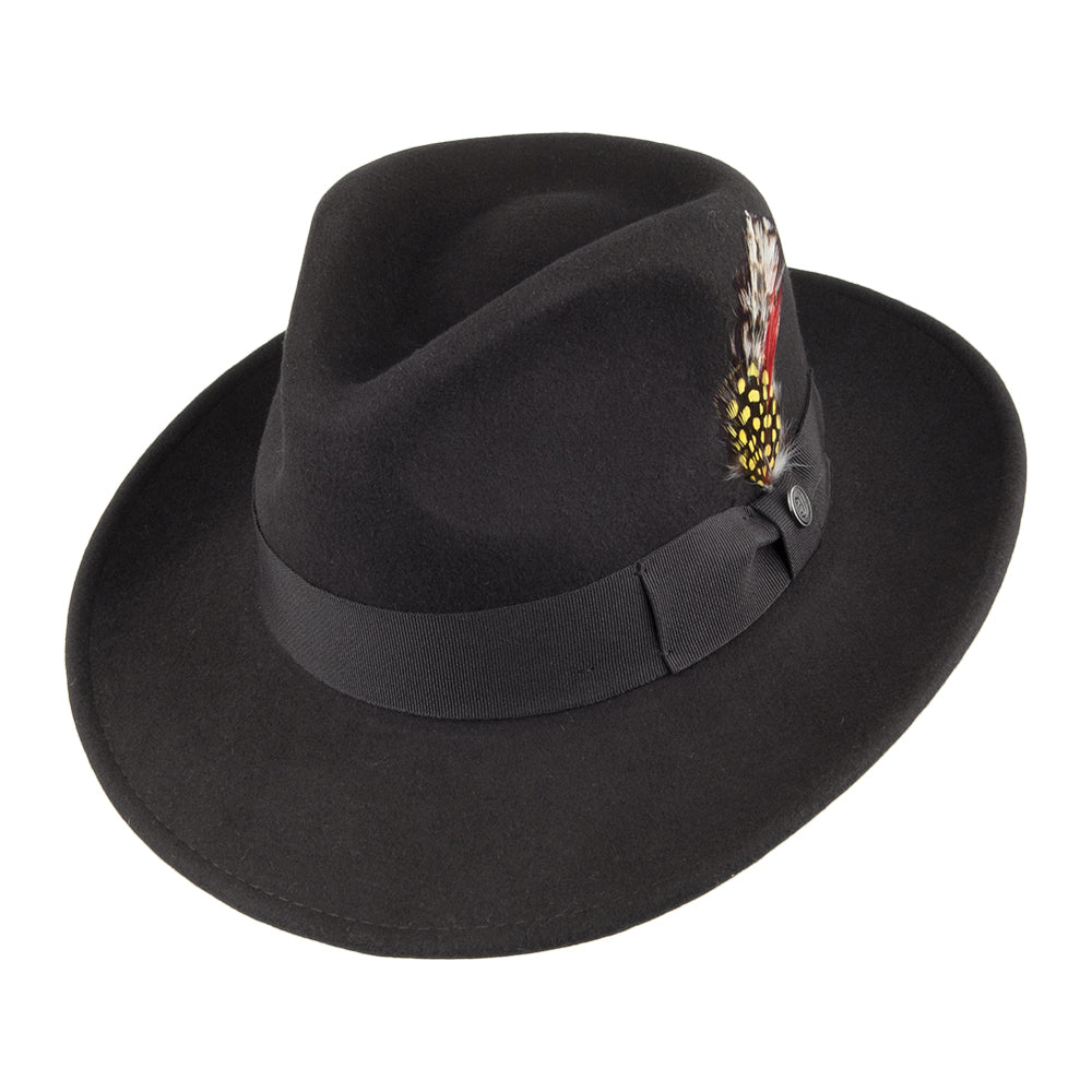 Chapeau Fedora Ford noir JAXON & JAMES - VENTE EN GROS