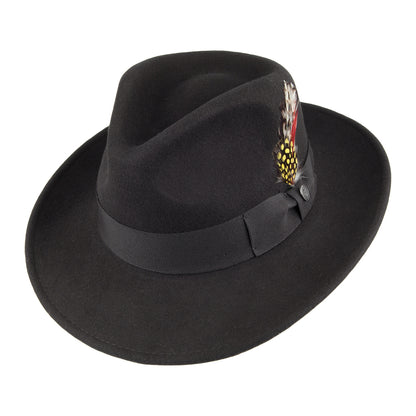 Chapeau Fedora Ford noir JAXON & JAMES - VENTE EN GROS