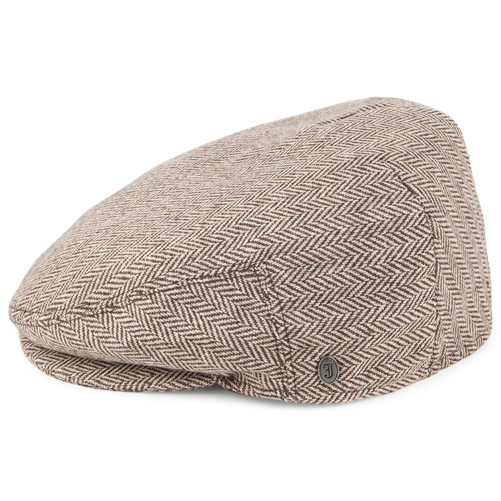 Casquette Plate à Chevrons marron JAXON & JAMES - VENTE EN GROS