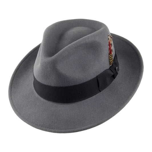 Chapeau Fedora Déformable C-Crown gris JAXON & JAMES - VENTE EN GROS