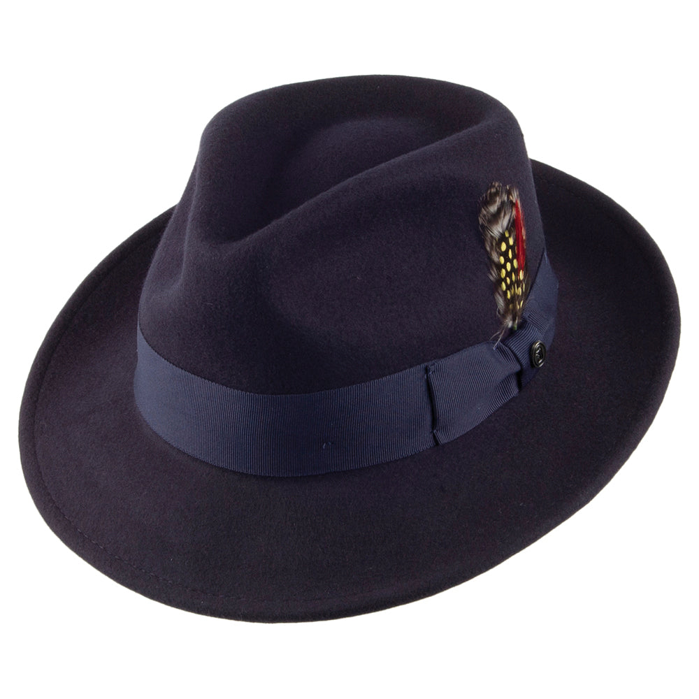 Chapeau Fedora Déformable C-Crown bleu marine JAXON & JAMES - VENTE EN GROS