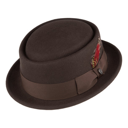 Chapeau Pork Pie déformable marron JAXON & JAMES - VENTE EN GROS