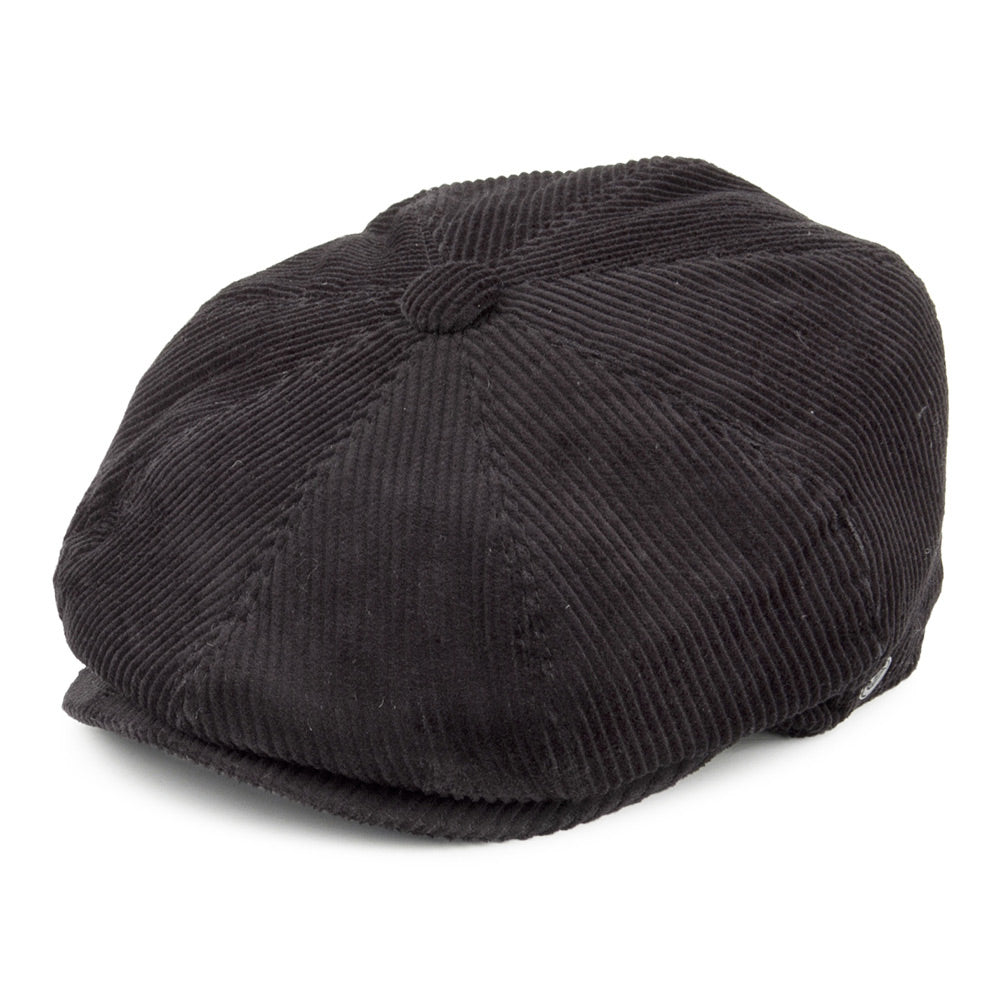 Casquette Gavroche en Velours Côtelé noir JAXON & JAMES - VENTE EN GROS