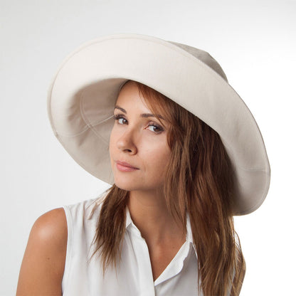 Chapeau d'Eté Monaco beige SUR LA TETE - VENTE EN GROS
