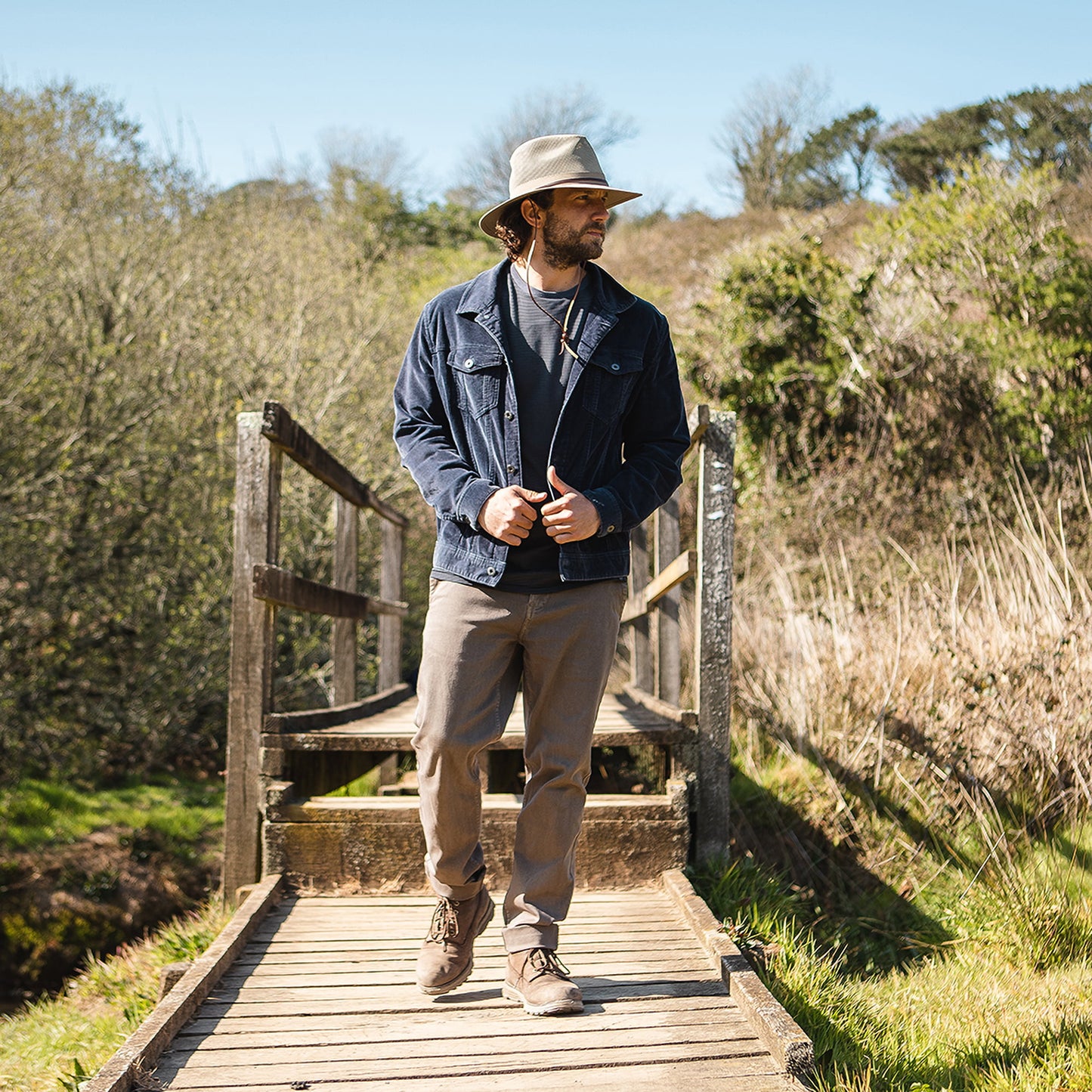 Chapeau Australien Ventilé khaki JAXON & JAMES - VENTE EN GROS