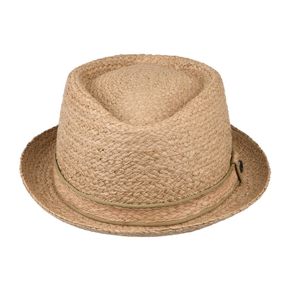 Chapeau Pork Pie Diamond Crown en Raphia JAXON & JAMES - VENTE EN GROS