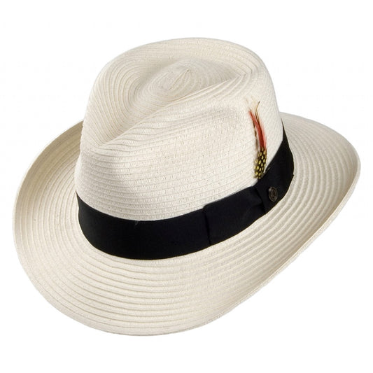 Chapeau Fedora C-Crown en Paille ivoire JAXON & JAMES - VENTE EN GROS