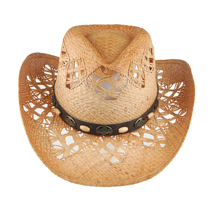 Chapeau de Cowboy en Raphia Annie Oakley SUR LA TETE - VENTE EN GROS