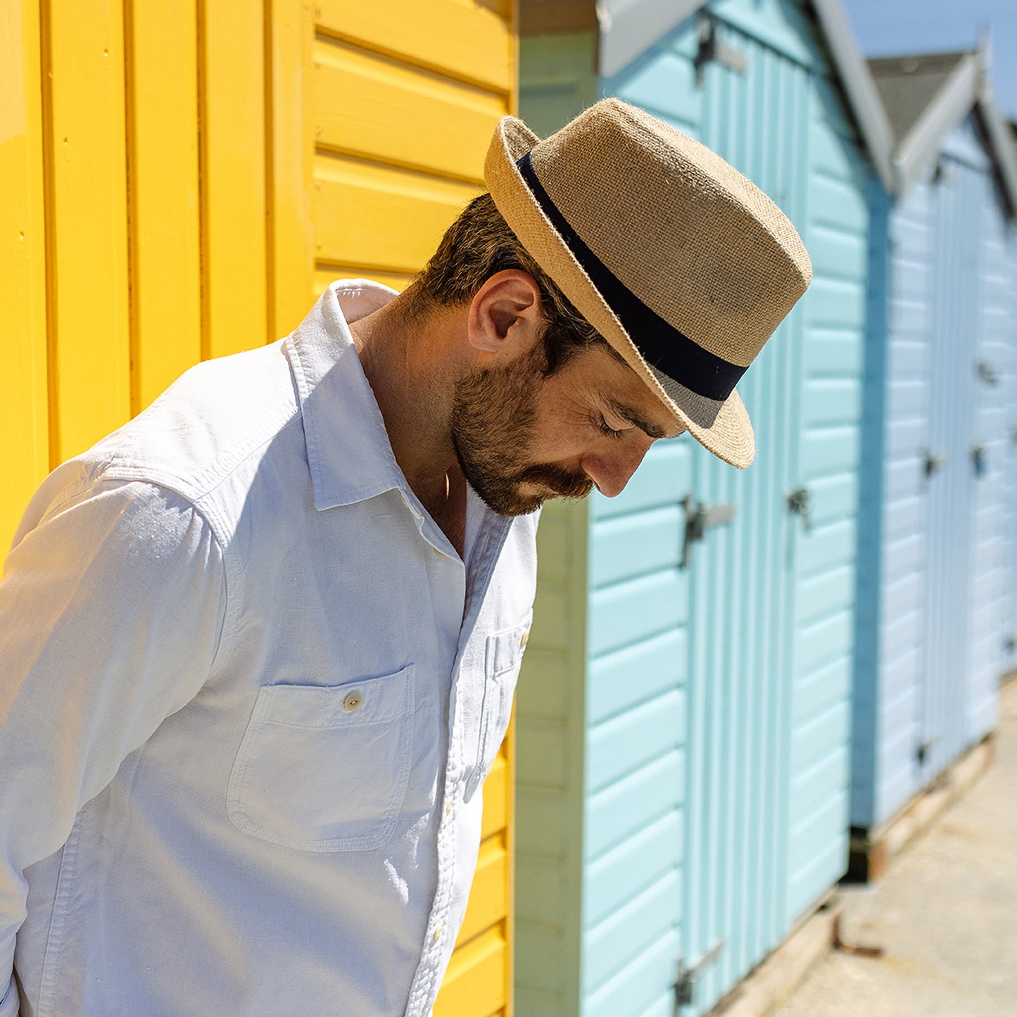 Chapeau Trilby en Jute beige sable JAXON & JAMES - VENTE EN GROS
