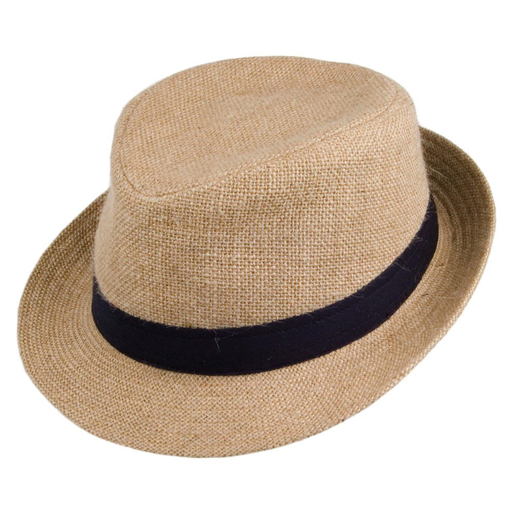 Chapeau Trilby en Jute beige sable JAXON & JAMES - VENTE EN GROS