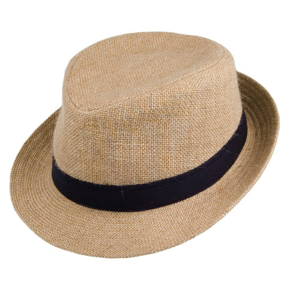 Chapeau Trilby en Jute beige sable JAXON & JAMES - VENTE EN GROS