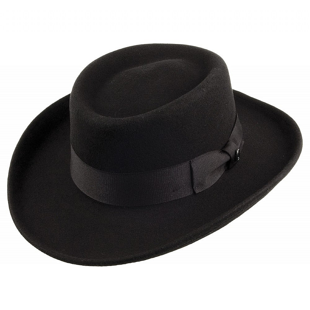 Chapeau Gambler en Laine Feutrée noir JAXON & JAMES - VENTE EN GROS