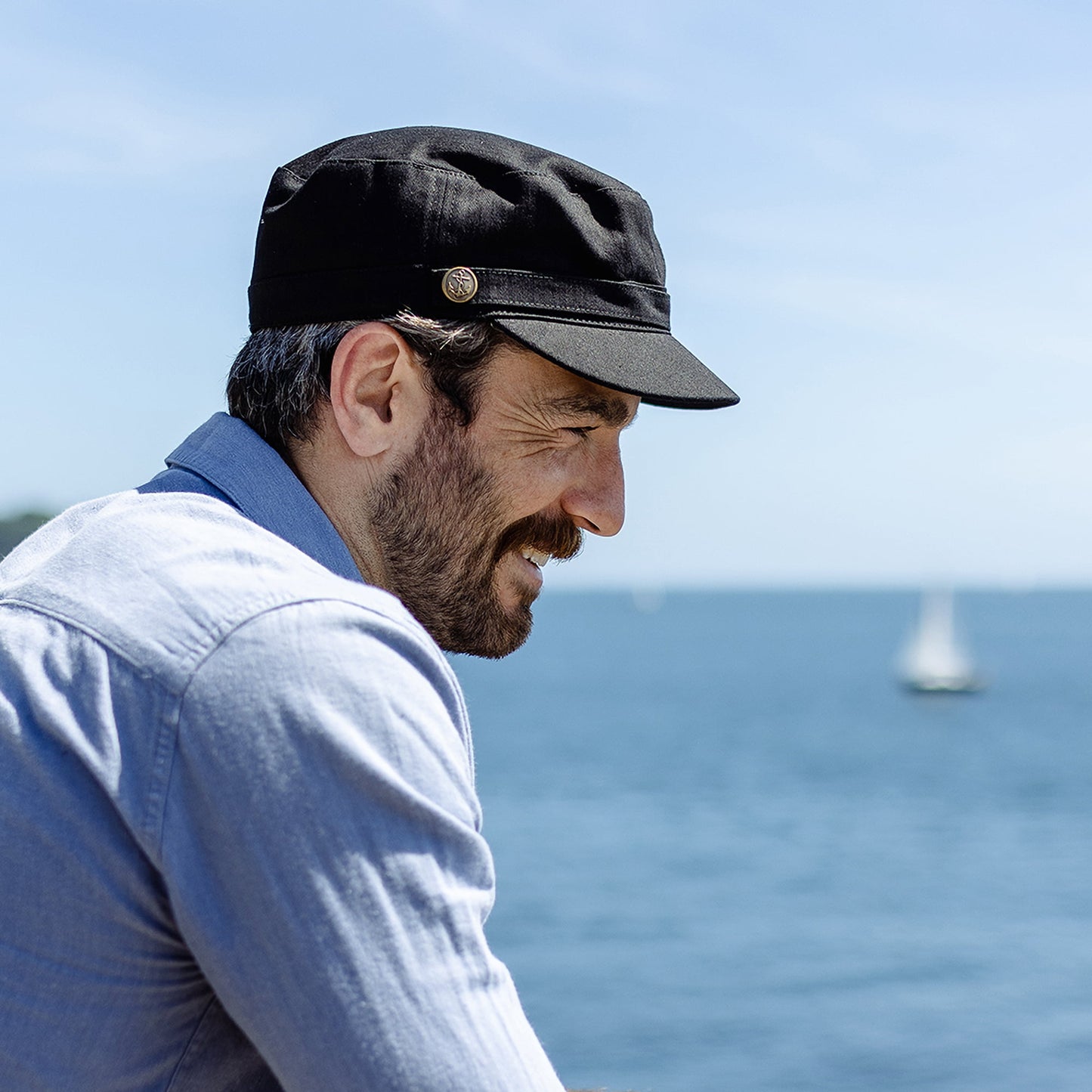 Casquette Militaire à Chevrons noir JAXON & JAMES - VENTE EN GROS