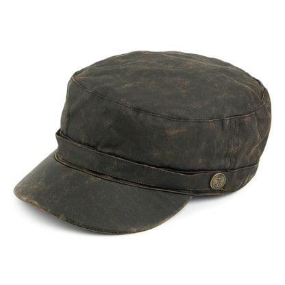 Casquette Militaire en Coton à Effet Usé marron JAXON & JAMES - VENTE EN GROS