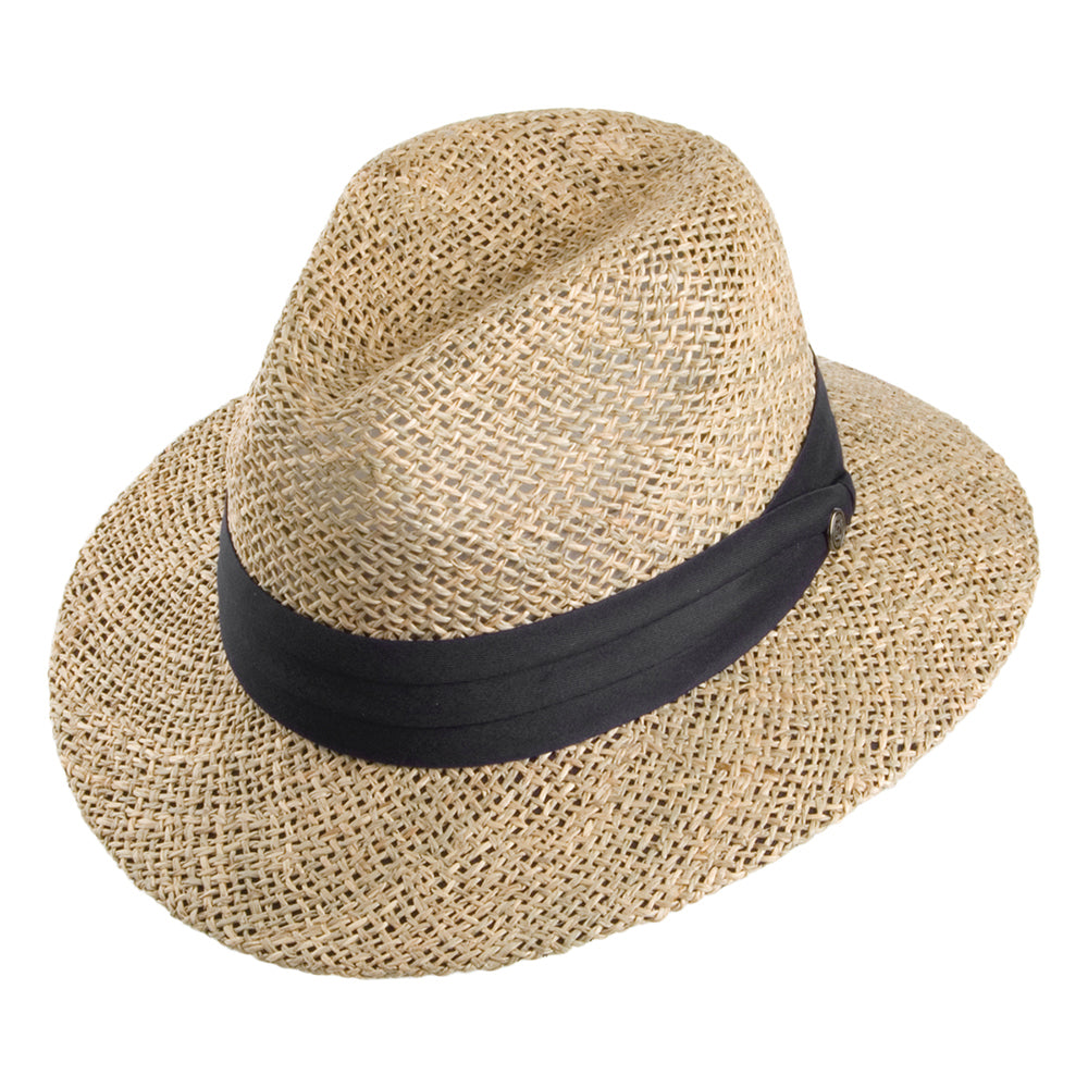 Chapeau Fedora Safari en Paille d'Algue Marine naturel JAXON & JAMES - VENTE EN GROS
