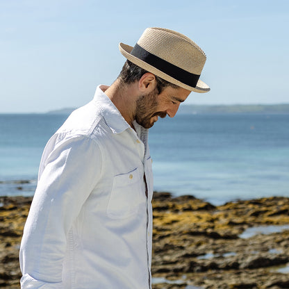 Chapeau Trilby en Paille Toyo naturel JAXON & JAMES - VENTE EN GROS
