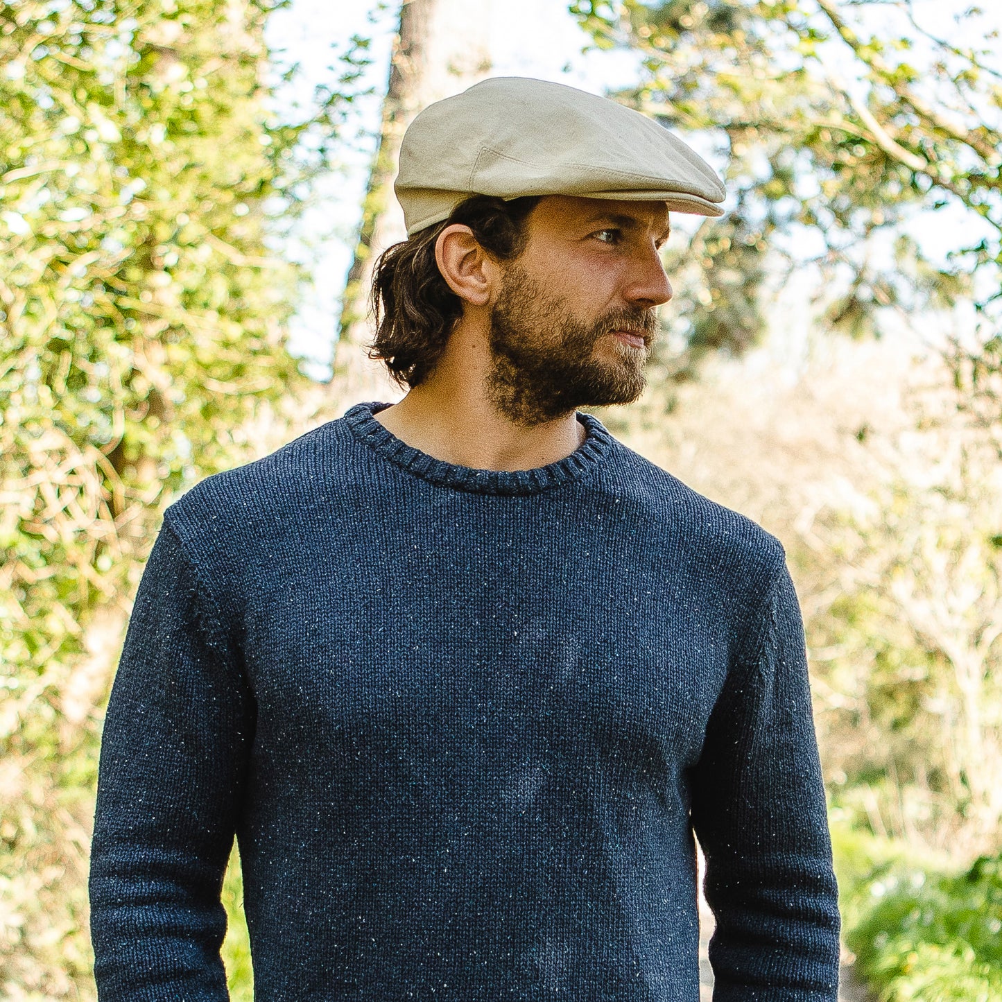 Casquette Plate en Lin naturel JAXON & JAMES - VENTE EN GROS