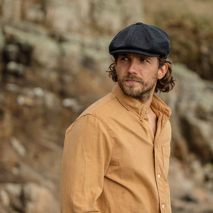 Casquette Gavroche en Pure Laine Harlem anthracite JAXON & JAMES - VENTE EN GROS
