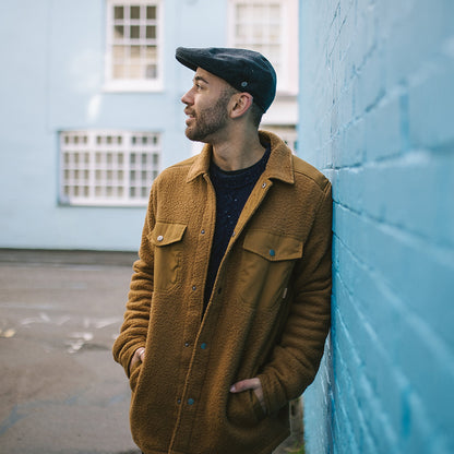 Casquette Plate en Pure Laine Harlem anthracite JAXON & JAMES - VENTE EN GROS
