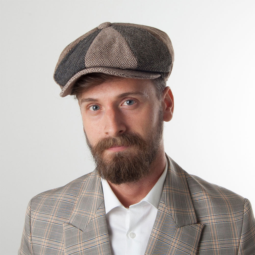 Casquette Gavroche à Chevrons Patch multicolore JAXON & JAMES - VENTE EN GROS