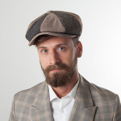 Casquette Gavroche à Chevrons Patch multicolore JAXON & JAMES - VENTE EN GROS