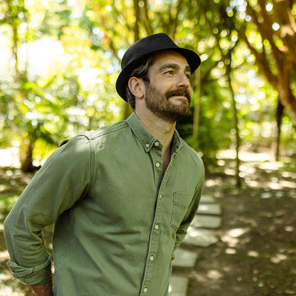 Chapeau Trilby en Coton noir JAXON & JAMES - VENTE EN GROS