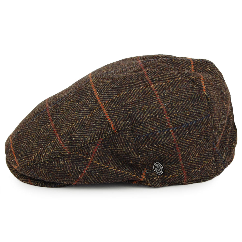 Casquette Plate à Carreaux Glasgow olive JAXON & JAMES - VENTE EN GROS