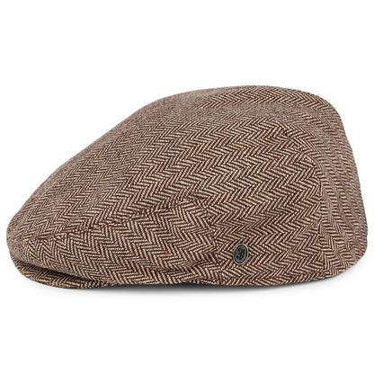 Casquette Plate à Chevrons marron foncé JAXON & JAMES - VENTE EN GROS