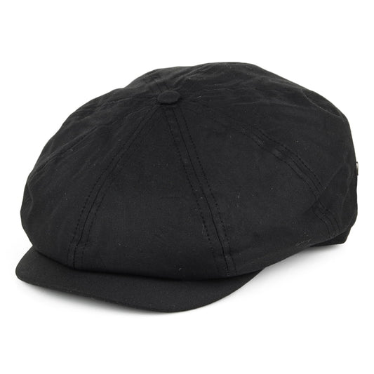 Casquette Gavroche en Coton Ciré British Millerain noir JAXON & JAMES - VENTE EN GROS
