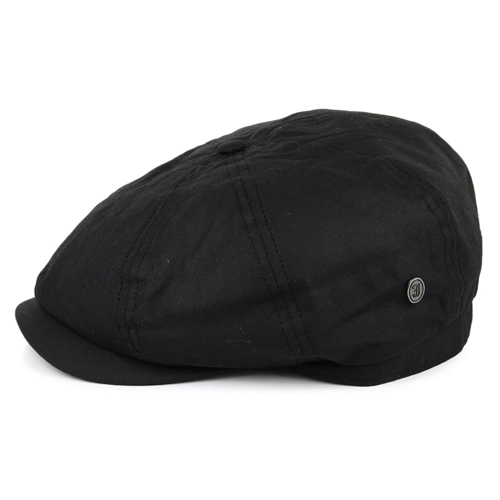 Casquette Gavroche en Coton Ciré British Millerain noir JAXON & JAMES - VENTE EN GROS
